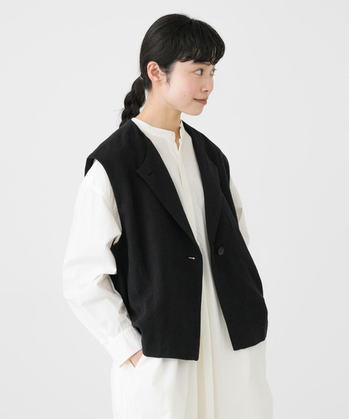 保障できる かぐれ（カグレ）の「リネンレーヨンベスト（ベスト）」 - WEAR トップス