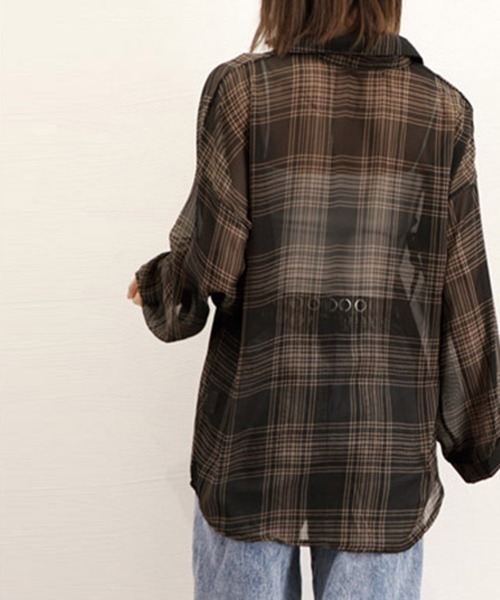 Miniministore(ミニミニストア)の「シャツブラウス 薄手 カーディガン 韓国(シャツ/ブラウス・レディース・ブラック/ベージュ・FREE)」の16枚目の写真