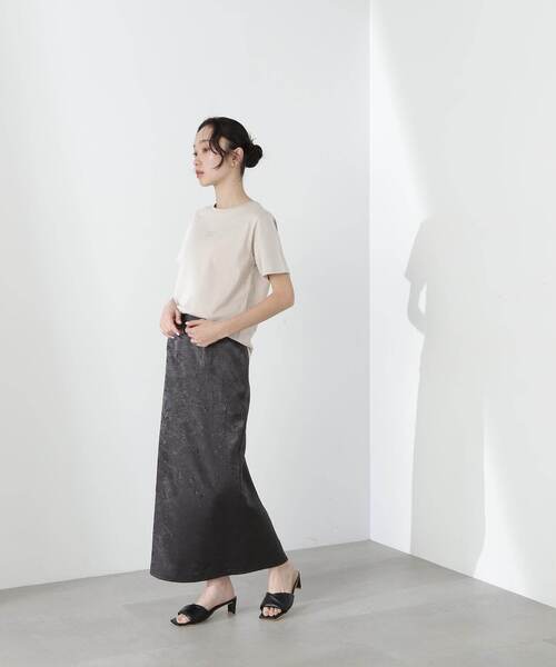 NATURAL BEAUTY BASIC(ナチュラルビューティーベーシック)の「◇リンクルサテンナロースカート(スカート・レディース・ライトグリーン/チャコールグレー・SMALL/MEDIUM)」の20枚目の写真