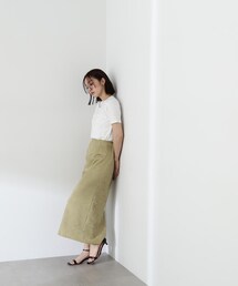 NATURAL BEAUTY BASIC | ◇リンクルサテンナロースカート(スカート)