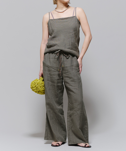 IENA LA BOUCLE リネンブロードバイヤスキャミソール IENA LA BOUCLE リネンブロードバイヤスキャミソール（キャミソール