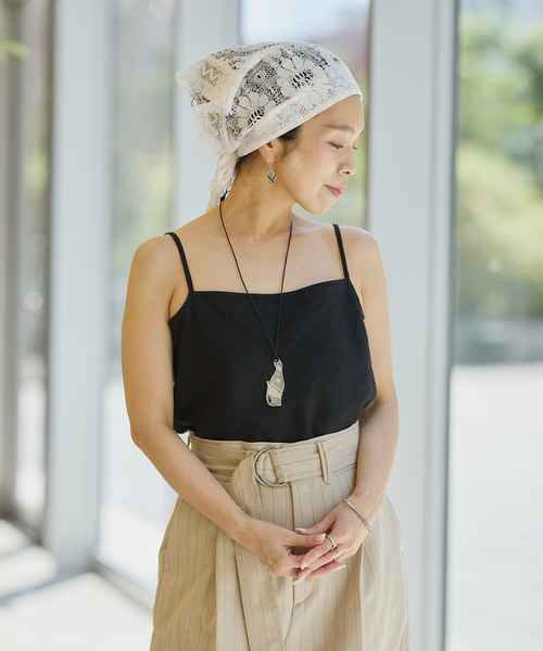 えみじろ　IENA LA BOUCLE リネンブロードバイヤスキャミソール セール】IENA LA BOUCLE リネンブロードバイヤスキャミソール