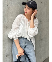 tassel voile blouse
