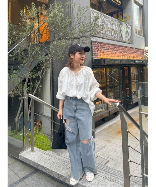 JUMELLE(ジュメロ)の「tassel voile blouse(シャツ/ブラウス・レディース・ホワイト・FREE)」の5枚目の写真