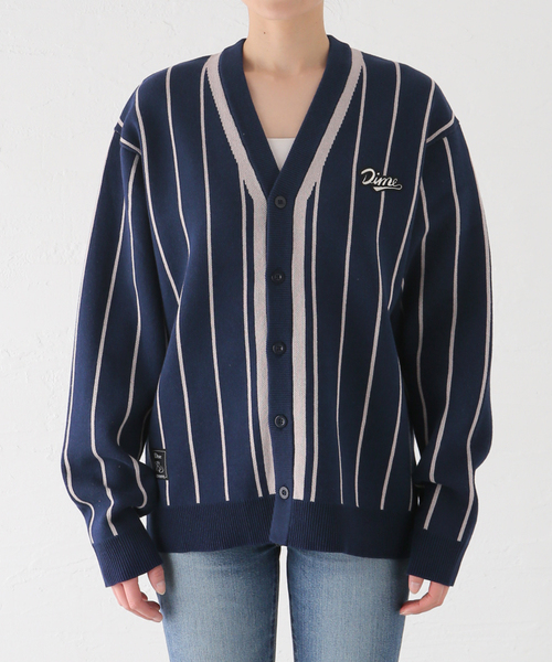 DIME カーディガン Dime/ダイム】 BASEBALL KNIT CARDIGAN：カーディガン