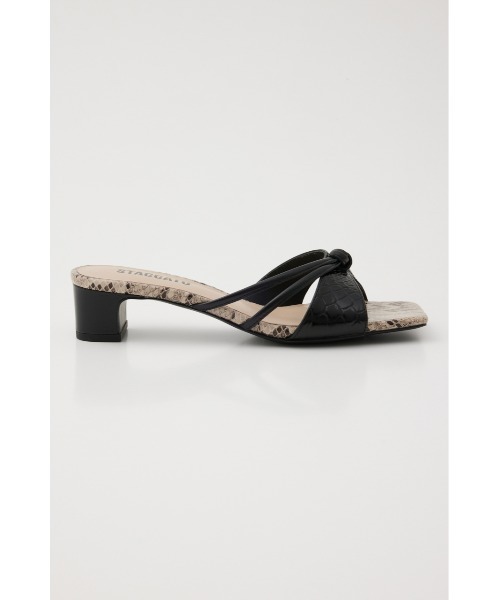 STACCATO(スタッカート)の「ナイルパイソンローヒールミュール(サンダル・レディース・ブラック/ブルー・22.5cm/23cm/23.5cm/24cm/24.5cm)」の5枚目の写真