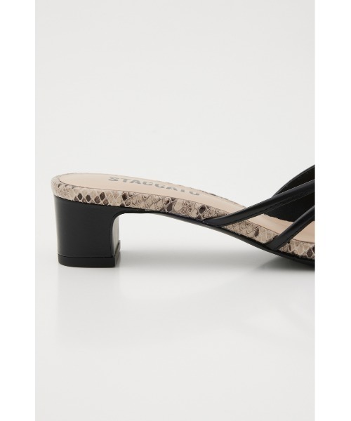 STACCATO(スタッカート)の「ナイルパイソンローヒールミュール(サンダル・レディース・ブラック/ブルー・22.5cm/23cm/23.5cm/24cm/24.5cm)」の7枚目の写真