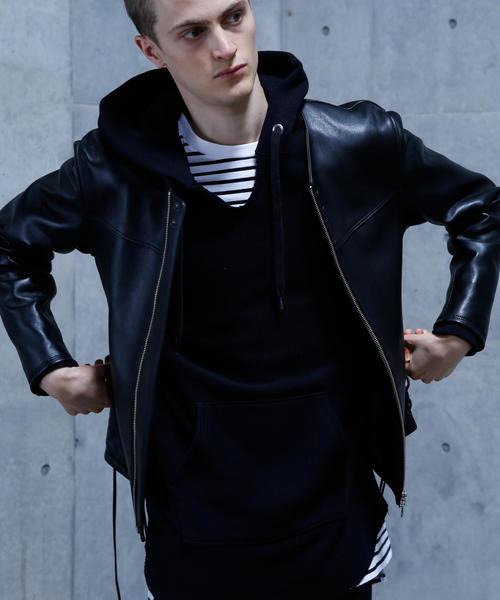 MONKEY TIME（モンキータイム）の「＜monkey time＞∴ SHEEP SD/LC N/CL BLSN/アウター（ライダースジャケット・メンズ・ブラック・MEDIUM/SMALL/X-LARGE/LARGE）」の9枚目の写真