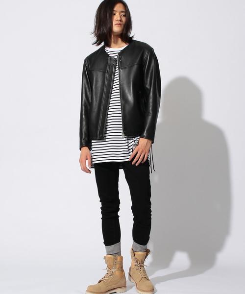 MONKEY TIME（モンキータイム）の「＜monkey time＞∴ SHEEP SD/LC N/CL BLSN/アウター（ライダースジャケット・メンズ・ブラック・MEDIUM/SMALL/X-LARGE/LARGE）」の14枚目の写真