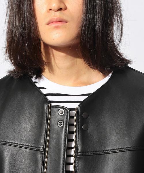 MONKEY TIME（モンキータイム）の「＜monkey time＞∴ SHEEP SD/LC N/CL BLSN/アウター（ライダースジャケット・メンズ・ブラック・MEDIUM/SMALL/X-LARGE/LARGE）」の3枚目の写真