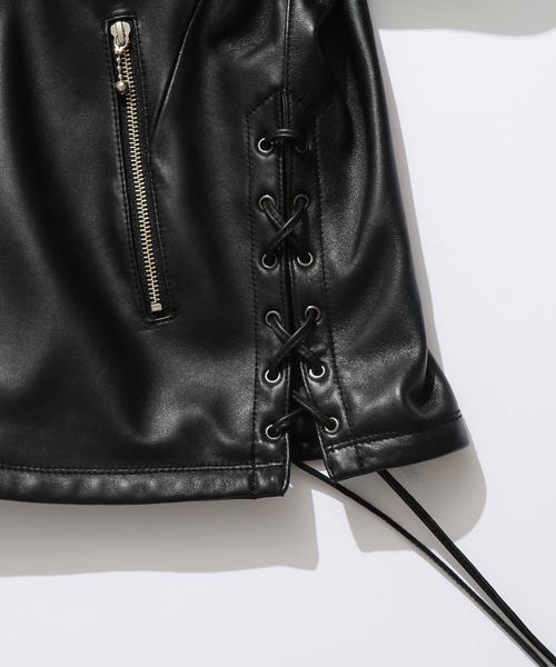 MONKEY TIME（モンキータイム）の「＜monkey time＞∴ SHEEP SD/LC N/CL BLSN/アウター（ライダースジャケット・メンズ・ブラック・MEDIUM/SMALL/X-LARGE/LARGE）」の2枚目の写真