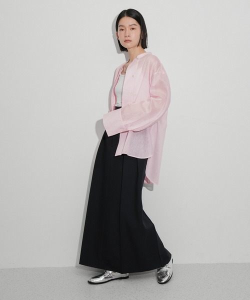 ADAM ET ROPE'（アダムエロペ）の「バックオープンシアーシャツ（シャツ/ブラウス・レディース・ホワイト系その他5/キナリ/ピンク・FREE）」の10枚目の写真