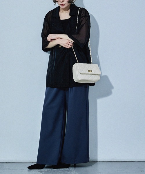 Fashion Letter(ファッションレター)の「チェーンショルダー キルティング ミニバッグ(ショルダーバッグ・レディース・ホワイト/ベージュ/ブラック・FREE)」の21枚目の写真