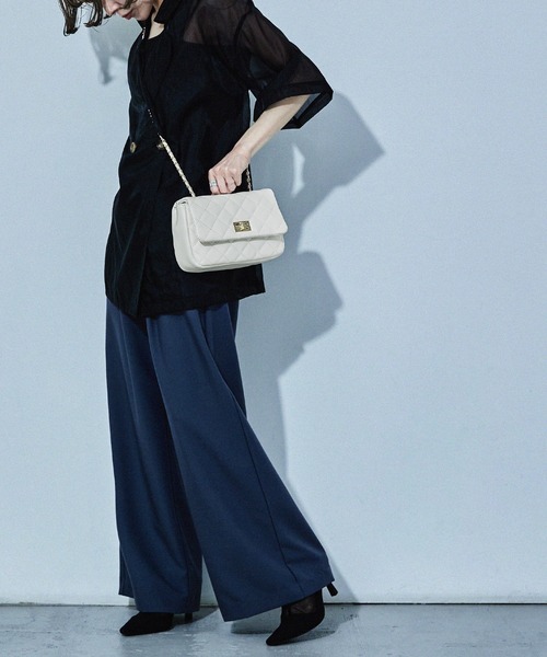 Fashion Letter(ファッションレター)の「チェーンショルダー キルティング ミニバッグ(ショルダーバッグ・レディース・ホワイト/ベージュ/ブラック・FREE)」の14枚目の写真