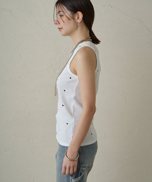 LOUNGEDRESS（ラウンジドレス）の「ハート刺繍タンク（Tシャツ