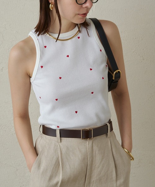 LOUNGEDRESS（ラウンジドレス）の「ハート刺繍タンク（Tシャツ