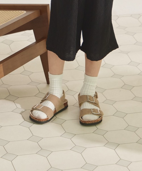 pairmanon（ペアマノン）の「スエードタッチ ベルト コンフォートサンダル（サンダル・キッズ・ベージュ系その他・19/18/20/22/21/15 /16/17）」の5枚目の写真