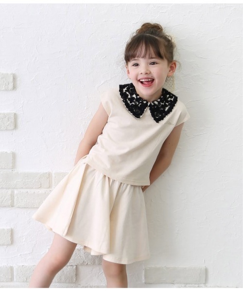 コットンエアリー 丸襟 上下セット(ポケット付き)（サロペット/オーバーオール）｜Rora（ローラ） 5,821円