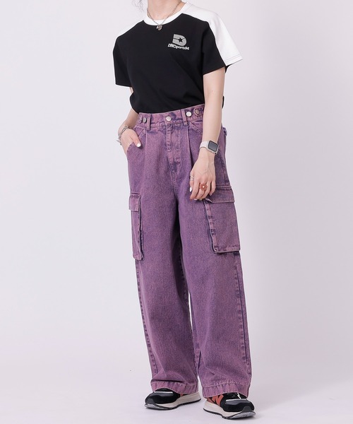 DOUBLE NAME（ダブルネーム）の「ＤＮＣ　ＲＥＴＯＲＯ　ＳＰＯＲＴＳ配色ラインＴＥＥ（Tシャツ/カットソー・レディース・グリーン/オフホワイト/ブラック・FREE）」の11枚目の写真