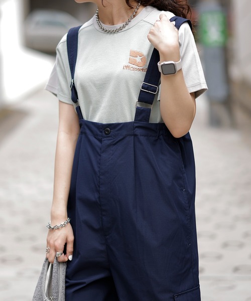 DOUBLE NAME（ダブルネーム）の「ＤＮＣ　ＲＥＴＯＲＯ　ＳＰＯＲＴＳ配色ラインＴＥＥ（Tシャツ/カットソー・レディース・グリーン/オフホワイト/ブラック・FREE）」の12枚目の写真