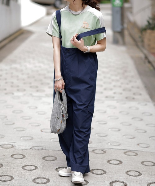 DOUBLE NAME（ダブルネーム）の「ＤＮＣ　ＲＥＴＯＲＯ　ＳＰＯＲＴＳ配色ラインＴＥＥ（Tシャツ/カットソー・レディース・グリーン/オフホワイト/ブラック・FREE）」の20枚目の写真