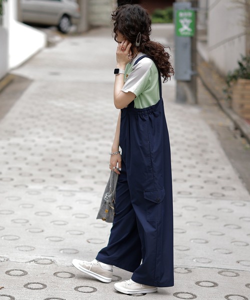 DOUBLE NAME（ダブルネーム）の「ＤＮＣ　ＲＥＴＯＲＯ　ＳＰＯＲＴＳ配色ラインＴＥＥ（Tシャツ/カットソー・レディース・グリーン/オフホワイト/ブラック・FREE）」の21枚目の写真