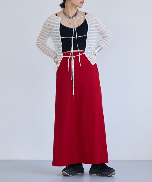 【セール】Sheer boarder cardigan(カーディガン/ボレロ)|oll(オール) 【セール】Sheer boarder cardigan(カーディガン/ボレロ)|oll(オール)