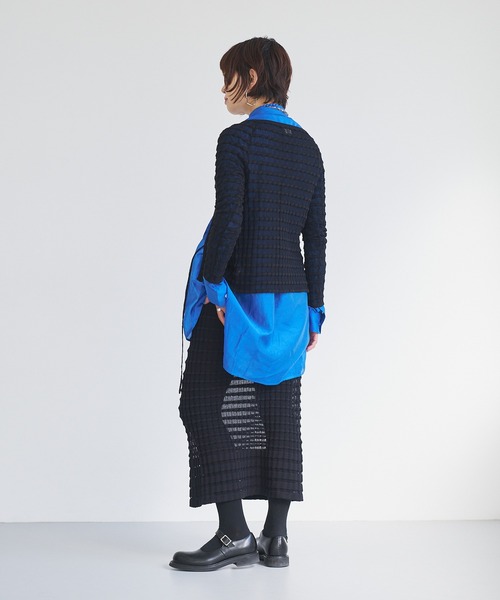 【セール】Sheer boarder cardigan(カーディガン/ボレロ)|oll(オール) 【セール】Sheer boarder cardigan(カーディガン/ボレロ)|oll(オール)