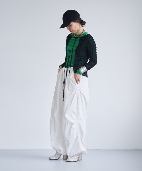 【セール】Sheer boarder cardigan(カーディガン/ボレロ)|oll(オール) 【セール】Sheer boarder cardigan(カーディガン/ボレロ)|oll(オール)