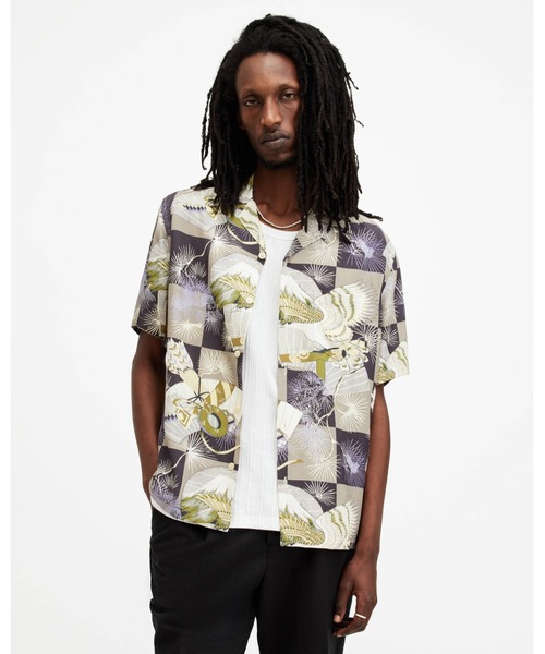 ALLSAINTS(オールセインツ)の「SEBASTIAN FLORAL PRINT RELAXED FIT SHIRT | SEBASTIAN フローラル プリント リラックス フィット シャツ(シャツ/ブラウス・メンズ・グレー系その他・S/M/XL/L/XS)」の1枚目の写真