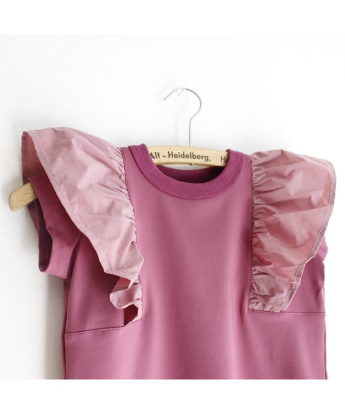 maarook(マルーク)の「冷感ストレッチ形状記憶フリルTシャツ(Tシャツ/カットソー・キッズ・チャコール/パープル・90cm/100cm/110cm/120cm/130cm)」の15枚目の写真