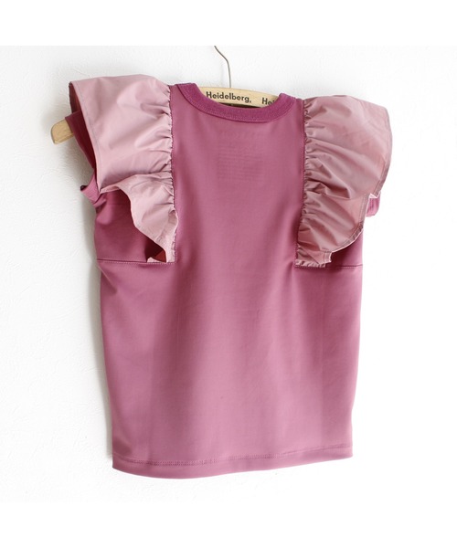 maarook(マルーク)の「冷感ストレッチ形状記憶フリルTシャツ(Tシャツ/カットソー・キッズ・チャコール/パープル・90cm/100cm/110cm/120cm/130cm)」の13枚目の写真