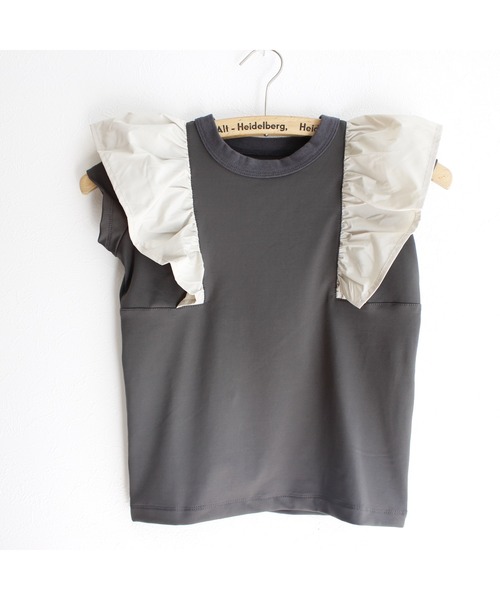 maarook(マルーク)の「冷感ストレッチ形状記憶フリルTシャツ(Tシャツ/カットソー・キッズ・チャコール/パープル・90cm/100cm/110cm/120cm/130cm)」の12枚目の写真