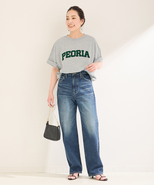 B.C STOCK(ベーセーストック)の「ラメ刺繍ロゴTEE(Tシャツ/カットソー・レディース・ホワイト/チャコールグレー/ネイビー・FREE)」の4枚目の写真