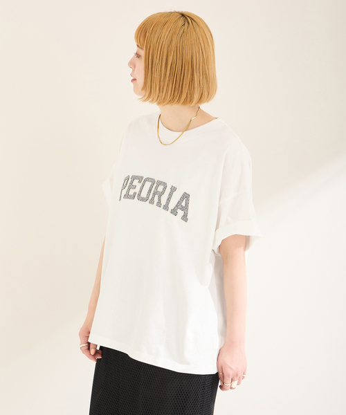 B.C STOCK(ベーセーストック)の「ラメ刺繍ロゴTEE(Tシャツ/カットソー・レディース・ホワイト/チャコールグレー/ネイビー・FREE)」の19枚目の写真