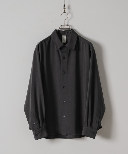 casper john バリアスルーズシャツ　ドレープベロア　ブルー　M CASPER JOHN（キャスパージョン）の「Various loose shirts