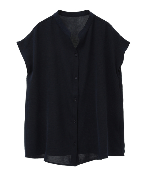 SOFFITTO（ソフィット）の「らくちんケア＆ICEclothバンドカラースレンチスリーブシャツ(取り扱い店舗限定)（シャツ/ブラウス・レディース・ネイビー/オフホワイト/マスタード/テラコッタ・FREE）」の3枚目の写真