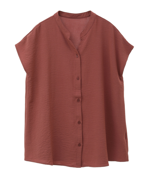 SOFFITTO（ソフィット）の「らくちんケア＆ICEclothバンドカラースレンチスリーブシャツ(取り扱い店舗限定)（シャツ/ブラウス・レディース・ネイビー/オフホワイト/マスタード/テラコッタ・FREE）」の2枚目の写真