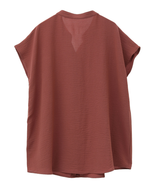 SOFFITTO（ソフィット）の「らくちんケア＆ICEclothバンドカラースレンチスリーブシャツ(取り扱い店舗限定)（シャツ/ブラウス・レディース・ネイビー/オフホワイト/マスタード/テラコッタ・FREE）」の5枚目の写真