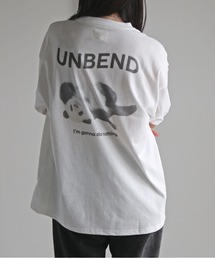 アニマルワンポイント刺繍バックプリントTシャツ