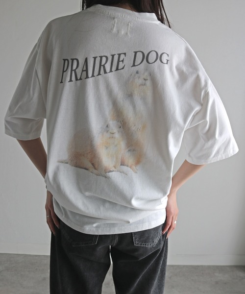 COURO(コウロ)の「アニマルワンポイント刺繍バックプリントTシャツ(Tシャツ/カットソー・レディース・ホワイト系7/ホワイト系8/ホワイト/ホワイト系4/ホワイト系6/ホワイト系3/ホワイト系5/ホワイト系/ホワイト系1/ホワイト系2・M/L/XL)」の6枚目の写真
