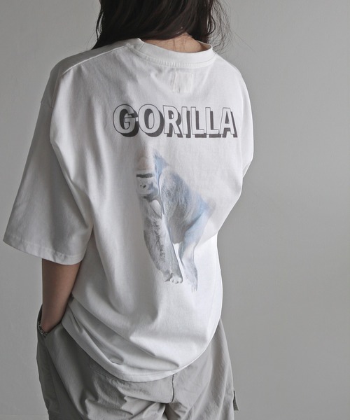 COURO(コウロ)の「アニマルワンポイント刺繍バックプリントTシャツ(Tシャツ/カットソー・レディース・ホワイト系7/ホワイト系8/ホワイト/ホワイト系4/ホワイト系6/ホワイト系3/ホワイト系5/ホワイト系/ホワイト系1/ホワイト系2・M/L/XL)」の9枚目の写真