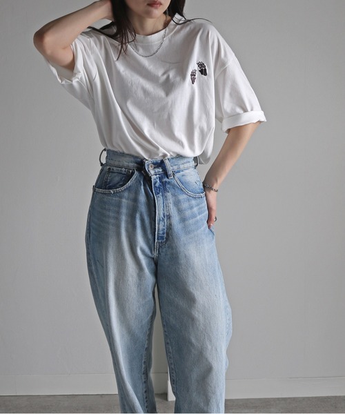 COURO(コウロ)の「アニマルワンポイント刺繍バックプリントTシャツ(Tシャツ/カットソー・レディース・ホワイト系7/ホワイト系8/ホワイト/ホワイト系4/ホワイト系6/ホワイト系3/ホワイト系5/ホワイト系/ホワイト系1/ホワイト系2・M/L/XL)」の12枚目の写真