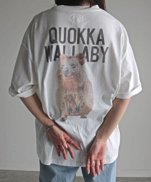 COURO(コウロ)の「アニマルワンポイント刺繍バックプリントTシャツ(Tシャツ/カットソー・レディース・ホワイト系7/ホワイト系8/ホワイト/ホワイト系4/ホワイト系6/ホワイト系3/ホワイト系5/ホワイト系/ホワイト系1/ホワイト系2・M/L/XL)」の14枚目の写真