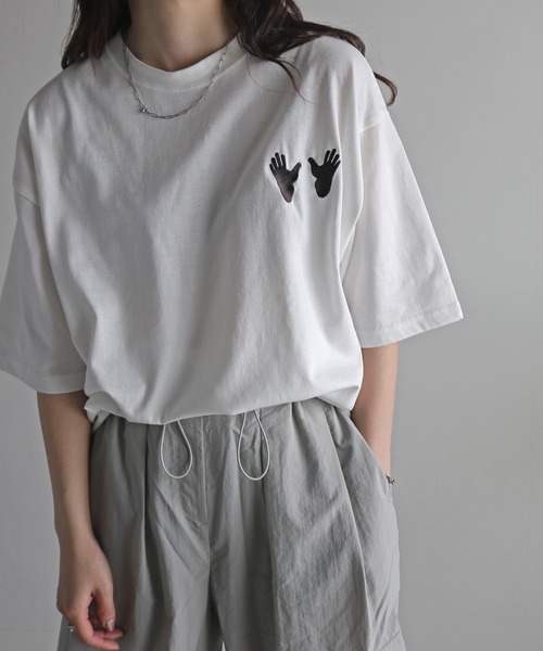 COURO(コウロ)の「アニマルワンポイント刺繍バックプリントTシャツ(Tシャツ/カットソー・レディース・ホワイト系7/ホワイト系8/ホワイト/ホワイト系4/ホワイト系6/ホワイト系3/ホワイト系5/ホワイト系/ホワイト系1/ホワイト系2・M/L/XL)」の18枚目の写真