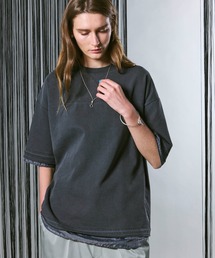 《UNISEX》Heavy-Weight Cotton Prime-Over Layering Pigment T-Shirts/ヘビーウェイトコットンプリントオーバーレイヤリングピグメントTシャツ【MAISON SPECIAL/メゾンスペシャル】