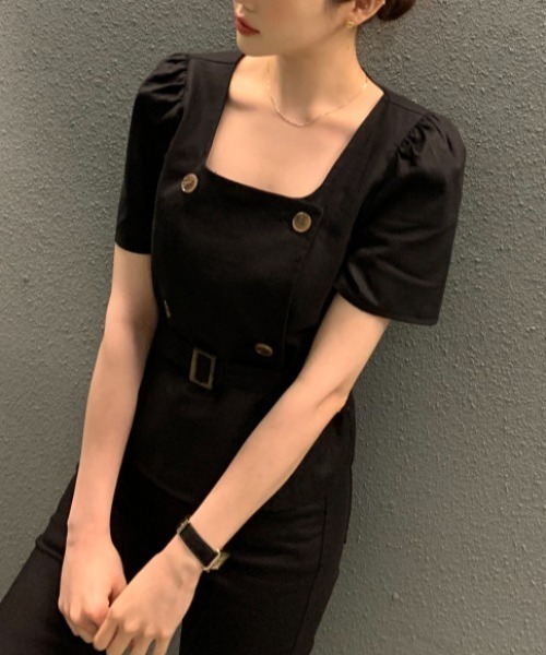 N.s(エヌドットエス)の「ダブルボタンスクエアネックブラウス(シャツ/ブラウス・レディース・ブラック/ベージュ/アイボリー・FREE)」の18枚目の写真