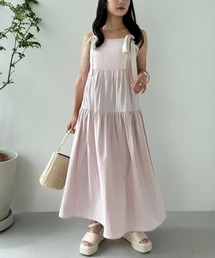 one after another NICE CLAUP | 肩リボンティアードワンピース/WEB限定アイテム/リバイバル(ワンピース)