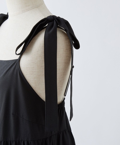 one after another NICE CLAUP（ワンアフターアナザーナイスクラップ）の「肩リボンティアードワンピース/WEB限定アイテム/リバイバル（ワンピース・レディース・ブラック/アイボリー/レッド/ピンク/グレー・MEDIUM/SMALL）」の13枚目の写真
