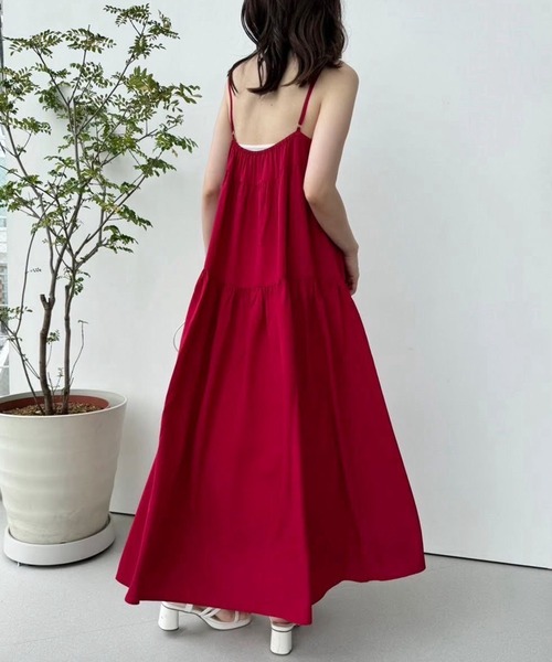 one after another NICE CLAUP（ワンアフターアナザーナイスクラップ）の「肩リボンティアードワンピース/WEB限定アイテム/リバイバル（ワンピース・レディース・ブラック/アイボリー/レッド/ピンク/グレー・MEDIUM/SMALL）」の19枚目の写真